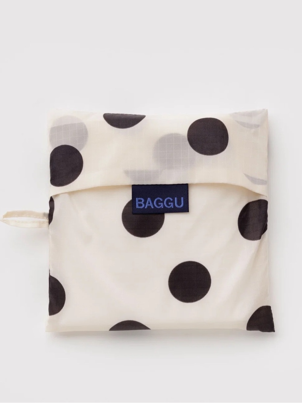 BAGGU Big Baggu In Cream And Black Polka Dot